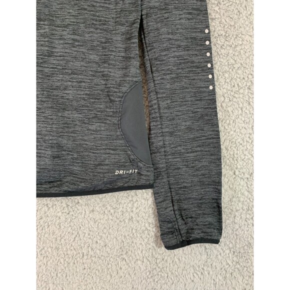 Nike Running Shirt Medium Dri-Fit Long Sleeve Thumb-Slot Zipper Pockets - Picture 13 of 14